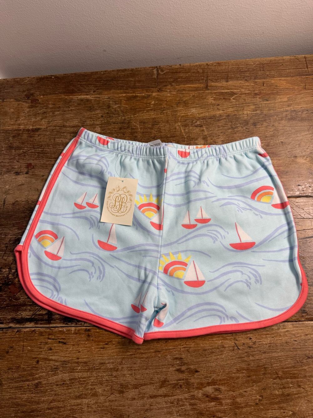 The Beaufort Bonnet Company Wave Hello to the Coral Sun shorts NWT 12